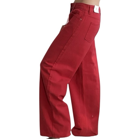 Angel Kiss 💋 NWT 💋 Vibrant Red Wide Leg Denim junior Jeans - 1 - Picture 3 of 6
